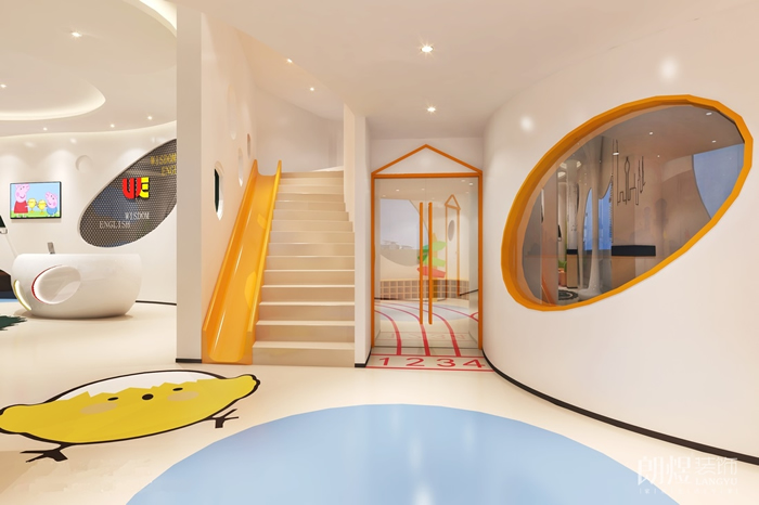 滑梯、樓梯-UE少兒英語(yǔ)培訓(xùn)機(jī)裝修設(shè)計(jì)效果圖