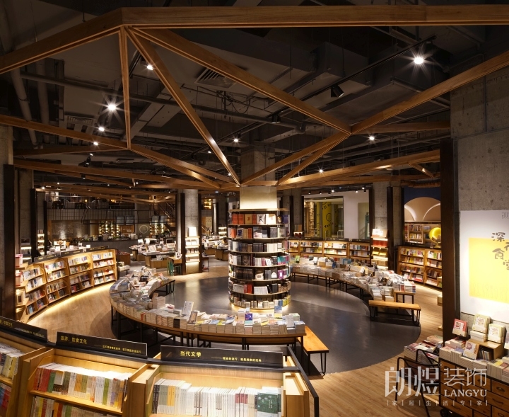 創(chuàng)意書店裝修-大廳效果圖