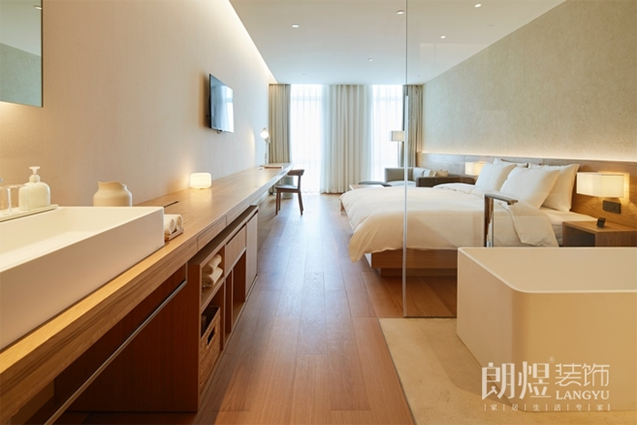 簡(jiǎn)潔舒適無(wú)印良品酒店效果圖