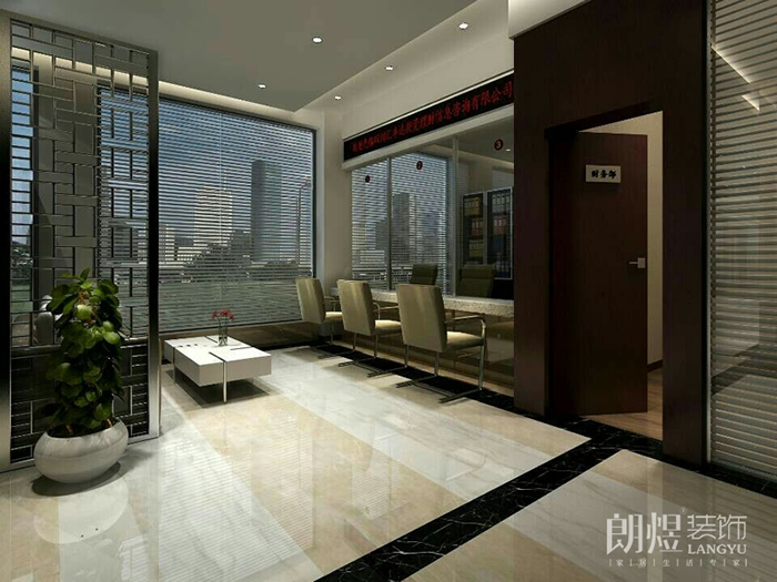 匯豐達辦公室裝修辦公區(qū)效果圖