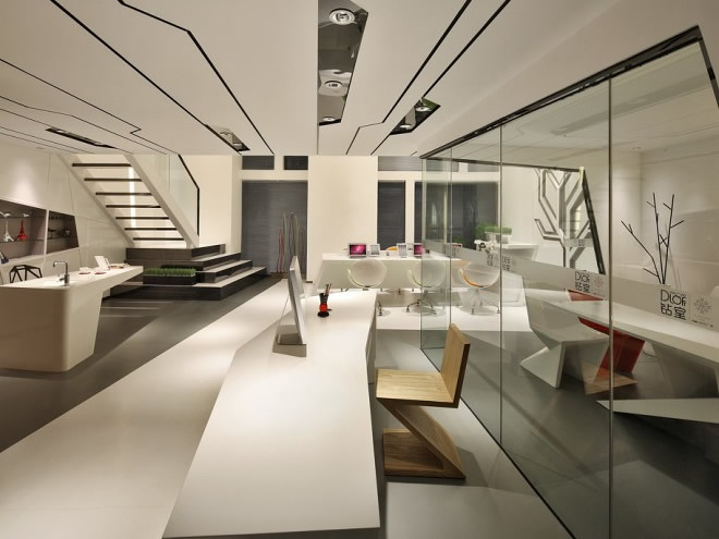 高端網(wǎng)絡(luò)科技辦公室-前臺裝修設(shè)計效果圖