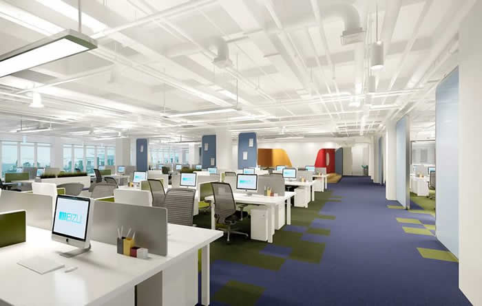 開(kāi)放式辦公室裝修效果圖