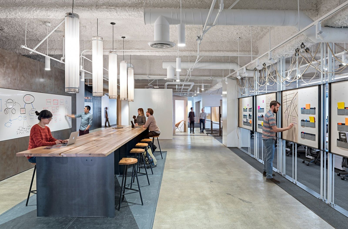 1000平寫(xiě)字間辦公室裝修設(shè)計(jì)圖