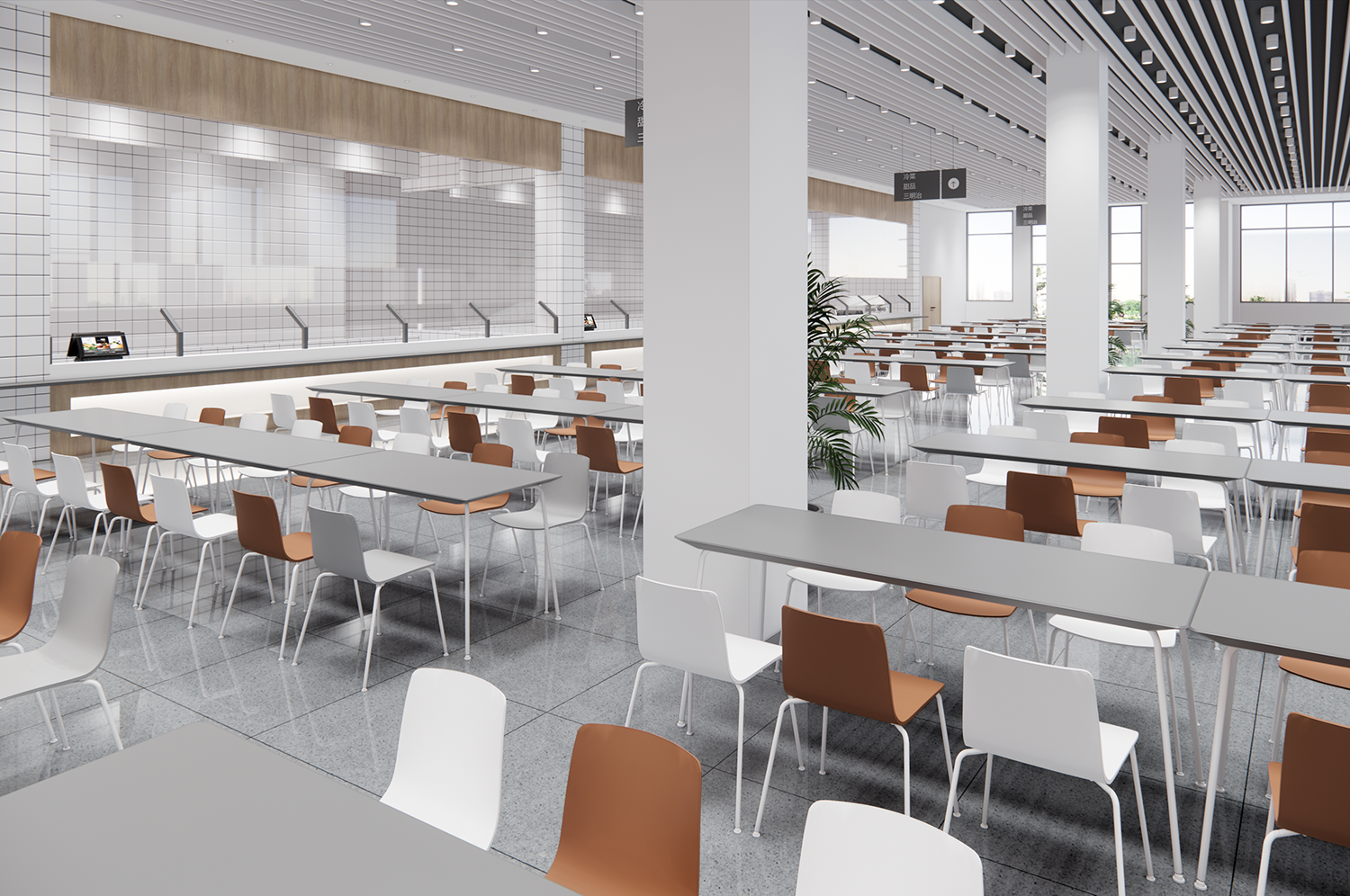 廠(chǎng)區(qū)職工食堂裝修改造設(shè)計(jì)效果圖