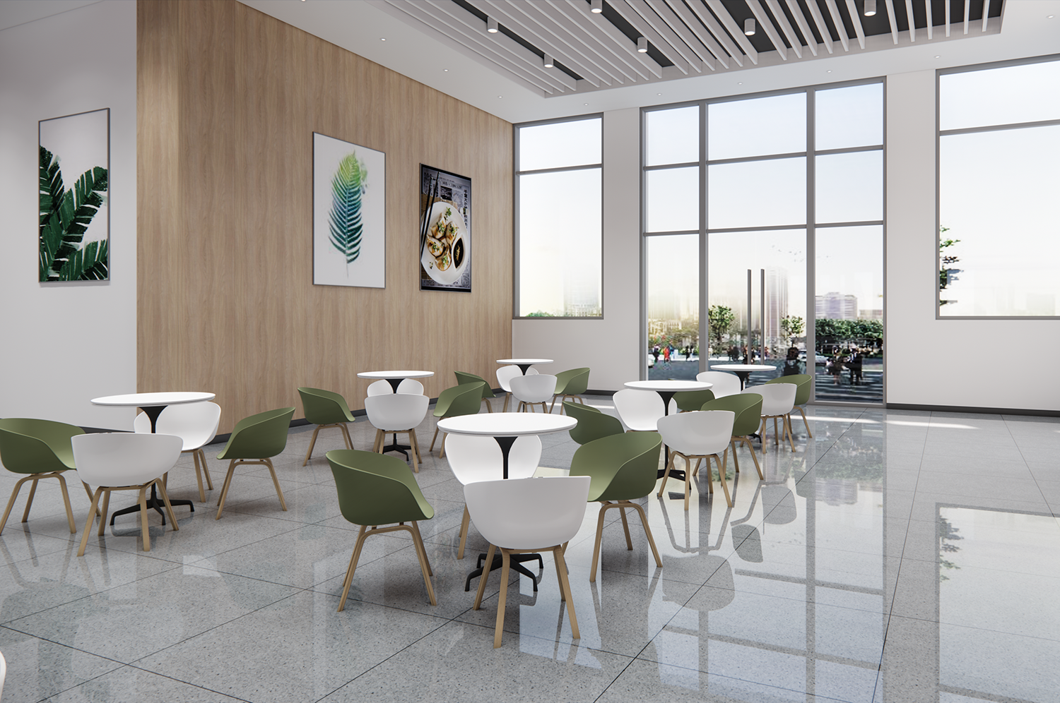 廠(chǎng)區(qū)職工食堂裝修改造設(shè)計(jì)效果圖