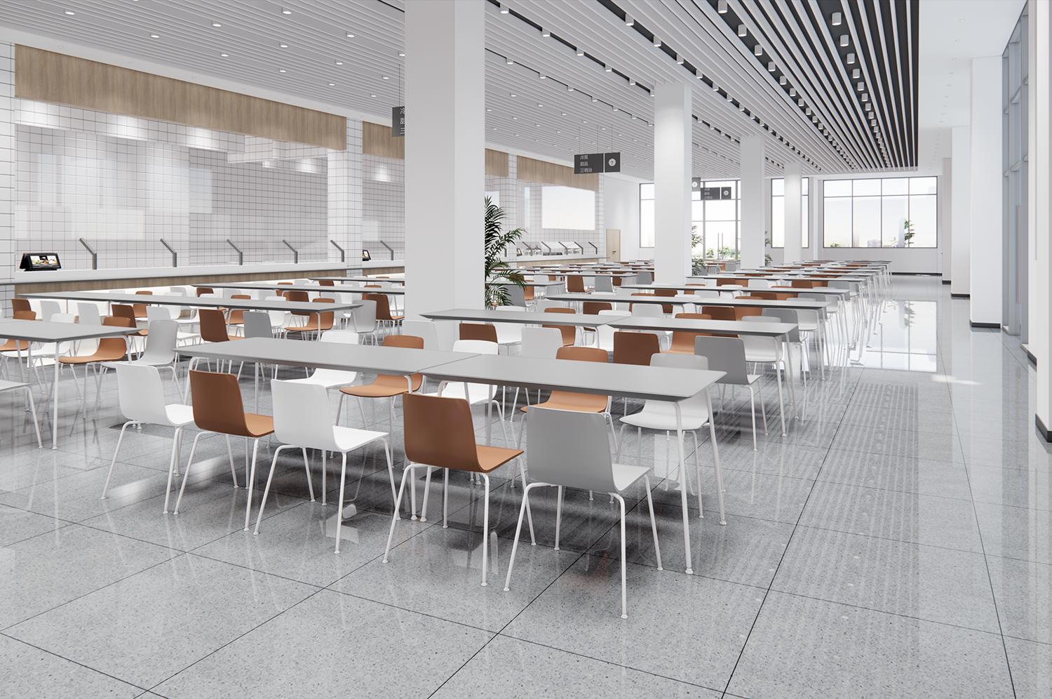 廠(chǎng)區(qū)職工食堂裝修改造設(shè)計(jì)效果圖