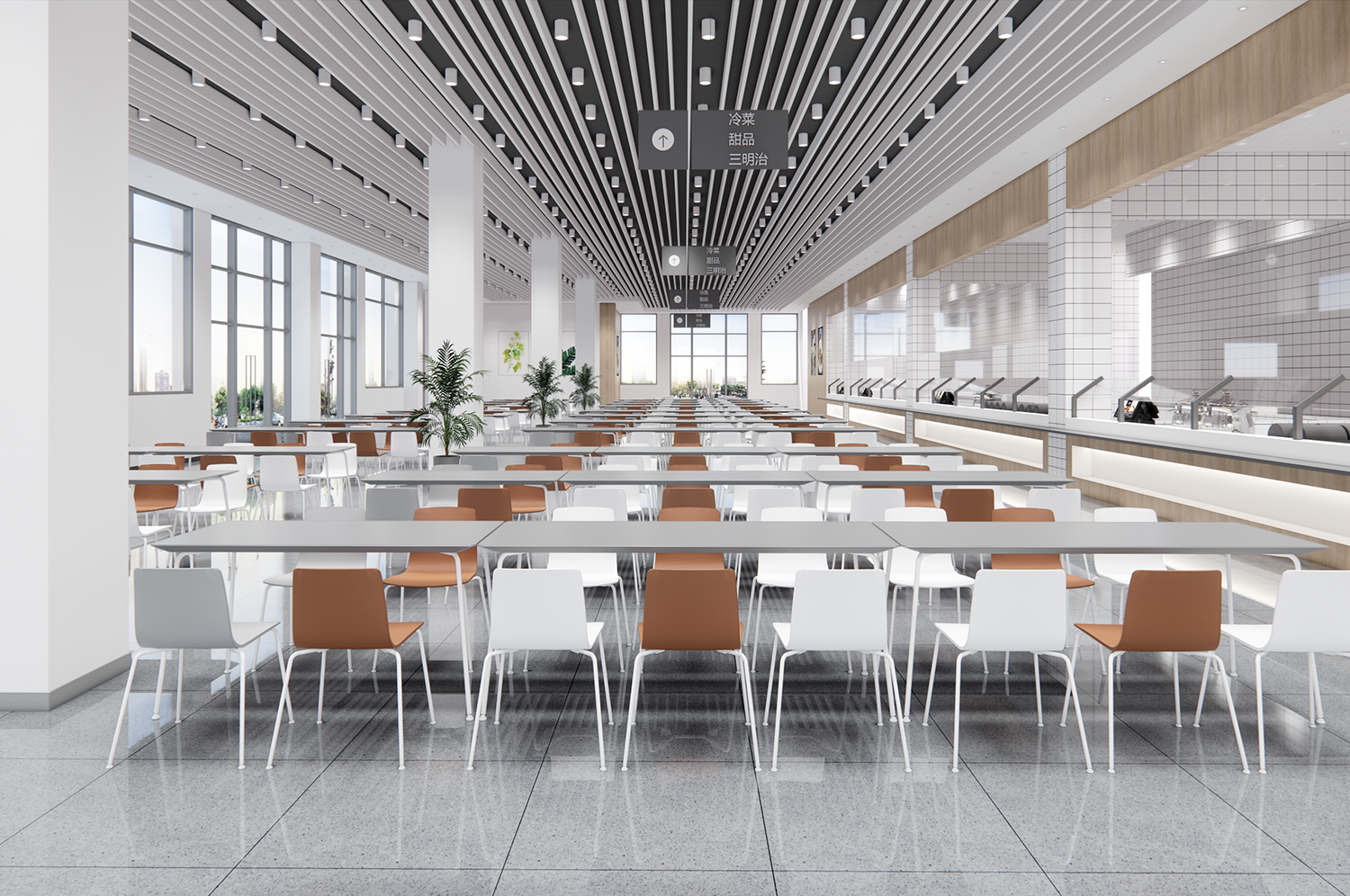 廠(chǎng)區(qū)職工食堂裝修改造設(shè)計(jì)效果圖